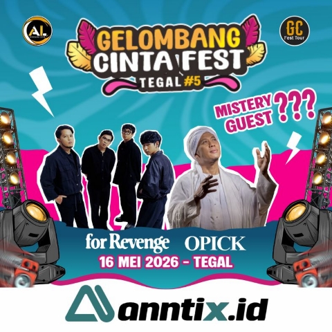 Tiket GELOMBANG CINTA FEST#5 TEGAL - Event KONSER MUSIK di KABUPATEN TEGAL 16 May 2026